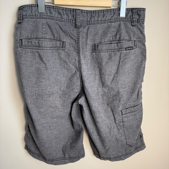 Prana‎ Men's HEMP Blend Lightweight Walking Shorts Casual Gray Size 34 Festival - Picture 6 of 15